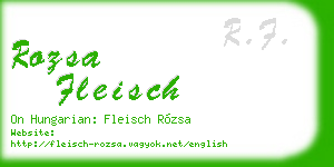 rozsa fleisch business card